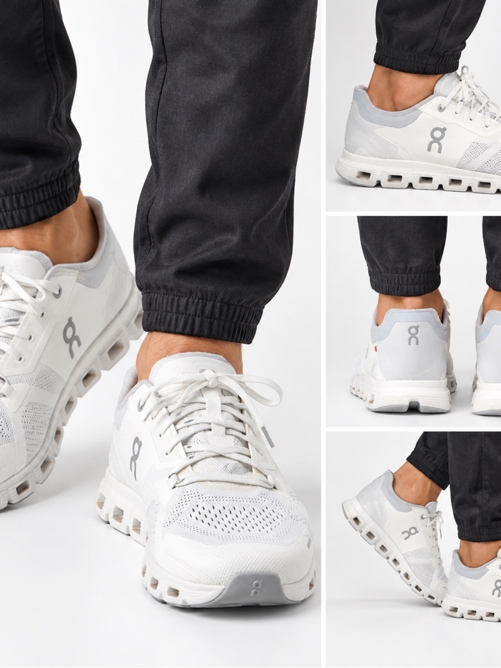 On Running White & Light Gray Men’s Running Sneakers very light weight!